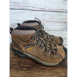 Keen Waterproof Hiking Boots Men's size 11 brown Leather mid cut outdoor trail